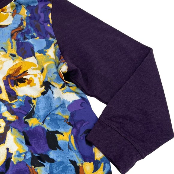 Coldwater Creek Women's Floral Print Sweatshirt 1X Multicolor‎ Polyester Cotton - Picture 4 of 7